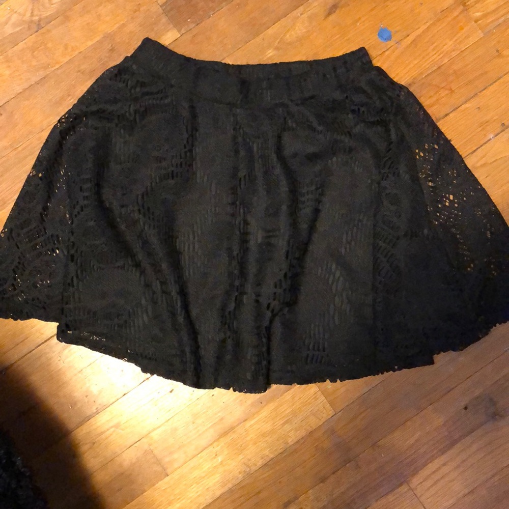 Teenage runaway skull lace skater skirt